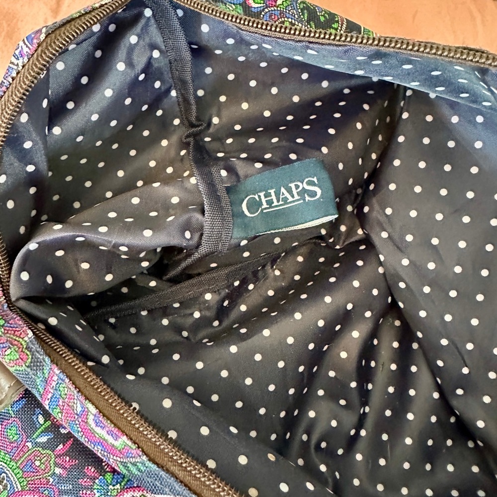 Chaps Paisley Tote in Pink, Purple, Green and Brown - Picture 6 of 6